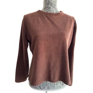 Horny Toad Fleece Pullover Long Sleeve Fall Trending‎ Brown Color Size M